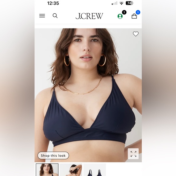 JCrew Plunge Bikini Top - Picture 4 of 6